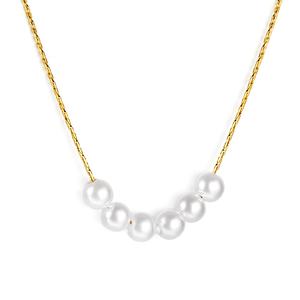 Nouveaux Colliers Tendance en Acier Inoxydable Plaqué Or 18K avec Perles – Designs Géométriques Personnalisés pour Femmes - Product Image 1