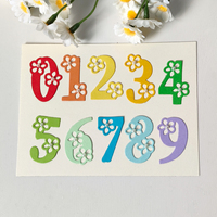 AAGU Numeri Arabi Fai-da-Te per Decorazione Carte, Stencil in Metallo per Scrapbooking e Fustellatura