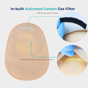 Bluenjoy Groothandel Gesloten Colostomiezakje Medische Eendelige Draineerbare Stomazakje Wegwerp Colostomiezakken Met Koolfilter - Product Image 2