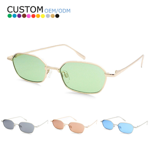 Small Frame Square Narrow Rectangle Sunglasses Women Mens Brand Sun Glasses - Product Image 1