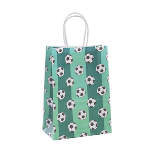 Creative <strong>Football</strong> <strong>Party</strong> Favor <strong>Bags</strong> Kraft Paper Tote <strong>Bags</strong> with Handle for Sports Fan Game Day Soccer Fans Gift Packaging - Product Image 5