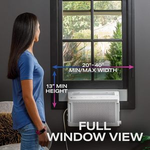 Aire Acondicionado de Ventana Profile ClearView Inverter, 12200 BTU, Refrigeración Eficiente Energéticamente para 550 Pies Cuadrados, Blanco, Refrigerante R-32, 115V - Product Image 3
