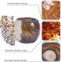 Glas kerzenhalter für Tee licht Romantisch gebeiztes Mosaik Tee licht Kerzenhalter Aroma therapie Kerze für Valentinstag Weihnachten