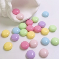 200 pièces/lot de cabochons en résine à dos plat, 16 mm, assortiment de couleurs macaron, motifs bonbons et desserts, aliments artificiels pour la décoration d'ongles