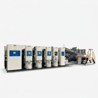 Machine de pliage et de collage de carton ondulé entièrement automatique de haute qualité avec imprimante, rainureuse et découpeuse