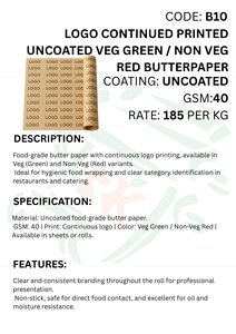 Continuous Logo Printed Uncoated Paper One Color Shade Roll for <b>Packaging</b> <b>Printing</b> Wrapping and Industrial Use - Product Image 4