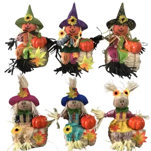 Halloween Phù Thủy bí ngô ngồi bù nhìn vườn tiệc ngoài trời Ngày Ma cung cấp trang trí Halloween cao 64cm