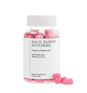 Nhãn hiệu riêng tóc Vitamin Gummies chứa biotin, vitamin E và C để hỗ trợ tăng trưởng tóc và phát triển