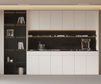 Meuble à vin en bois de pin écologique de style moderne minimaliste de luxe WEDO JG-QSF, fabrication directe d'usine, acier inoxydable
