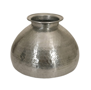 Vente chaude nickelé décoratif Vase à fleurs prix de gros métal martelé couleur argent moderne Pot de fleur Vases - Product Image 4