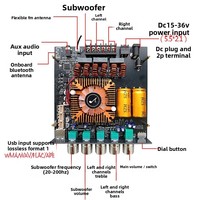 Harga Pabrik SZM-HT21 Subwoofer untuk Modul 2.1 Channel Bass Boost & Penyesuaian Treble Amplifier Digital China Lainnya