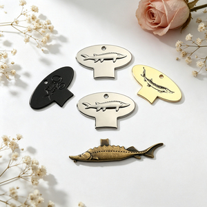 Etiquetas Metálicas de Lujo al por Mayor, Placas de Metal con Logotipo Grabado Personalizado en Aleación de Zinc Fundido a Presión para Cajas de Embalaje de Alimentos Gourmet - Product Image 2