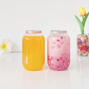 Lattine per bevande in plastica per animali domestici da 500ml ispessite con acqua di Soda commerciale e caffè freddo da asporto bottiglie vuote facili da tirare - Product Image 6