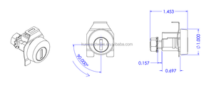 Zinc moulé sous pression Conception étanche Serrure à came Serrure de boîte aux lettres avec couvercle anti-poussière NA14 Clé finition <span class=keywords><strong>Chrome</strong></span> / Nickel - Product Image 2