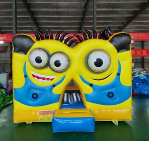 Château gonflable toboggan Golden Art <span class=keywords><strong>4x4</strong></span>, aire de jeux extérieure écologique en PVC, jaune, bleu, coloré, <span class=keywords><strong>location</strong></span> pour fêtes - Product Image 3