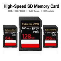 Carte SD Boyue 64 Go/128 Go/256 Go SDXC Classe 10 U3 V30 en plastique compatible avec les appareils photo pour vidéo 4K, livraison rapide en stock