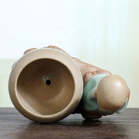 Poterie en pierre Zen verte, pot de fleur créative et succulente, maytreya, bouddha, vieux rock, boue, petit singe, creux en céramique