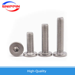 สกรูหัวแบนบางพิเศษสำหรับ M2M2.5M3M4M5M6M8M10ทำจากสเตนเลสสตีล304หัวน๊อตหกเหลี่ยมแบบหัวแบนหัวน๊อตเมตริก - Product Image 3