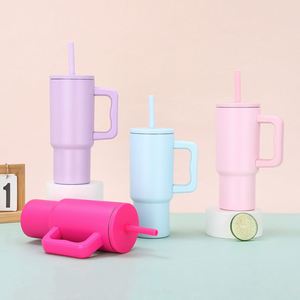 Gobelet de voyage isotherme H4.0 avec poignée, 40 oz, double paroi, couvercle, paille, antidérapant, couleur personnalisée OEM - Product Image 6