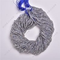 Perles de pierre naturelle du fournisseur d'origine, 2 mm, rondes, facettées, en labradorite, pour la fabrication de bijoux