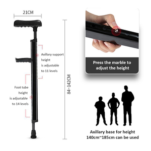 Регулируемый алюминиевый тростниковый локтевой промежуток со светодиодной подсветкой - Product Image 3