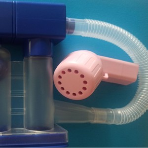 เครื่องฝึกหายใจยี่ห้อ Anning รุ่น Vital Capacity Exerciser สีขาวและสีน้ำเงิน พร้อมอุปกรณ์ดูดเสมหะ สำหรับการฟื้นฟูสมรรถภาพปอด - Product Image 3
