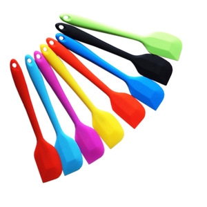21x4cm Eco-Friendly Silicone+Metal Red <strong>Spatula</strong> Custom Logo Food Grade Dishwasher Safe High Heat Resistant Cooking Utensil for - Product Image 1