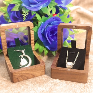 Factory Wholesale Jewelry Wooden <b>Boxes</b> Exquisite Visual Jewelry <b>Storage</b> Wooden Box Multi <b>Velvet</b> Lined Wooden Box - Product Image 4