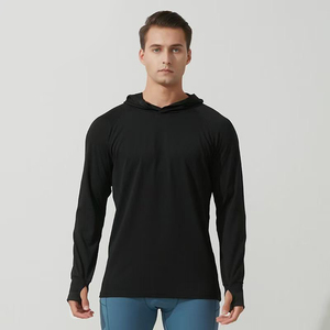 RUIQUWIN 2025 camisas informales de manga larga con capucha transpirables para hombre UPF50 + Spandex/poliéster de secado rápido antibacteriano para exteriores - Product Image 3
