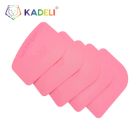 Petit grattoir polygonal rose pour vitres de voiture, outil de pose de film vinyle et de coloration