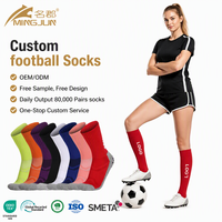 Chaussettes de sport personnalisées à faible MOQ, antidérapantes, à impression numérique, True Grip, pour l'entraînement au football et au soccer, pour hommes et jeunes