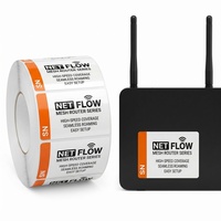 Etiqueta Adhesiva Personalizada de Alta Precisión para Router, Impresa en Papel Brillante con Revestimiento de Malla Autoadhesiva