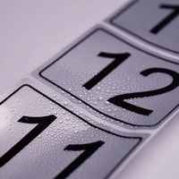 Etiquetas Adhesivas de Vinilo Impermeables con Números de Inventario 0001-2000 para Almacenamiento