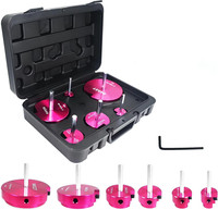 Kit de 6 alésoirs pour tuyaux en PVC usinés CNC en aluminium (1-4 po) avec insert en carbure remplaçable à 1 lame pour le nettoyage des raccords