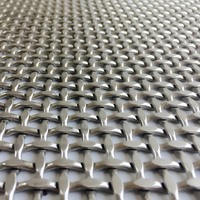 Maille tissée en acier inoxydable à profil ovale pour les intérieurs d'ascenseurs, les bureaux d'accueil et les panneaux muraux décoratifs