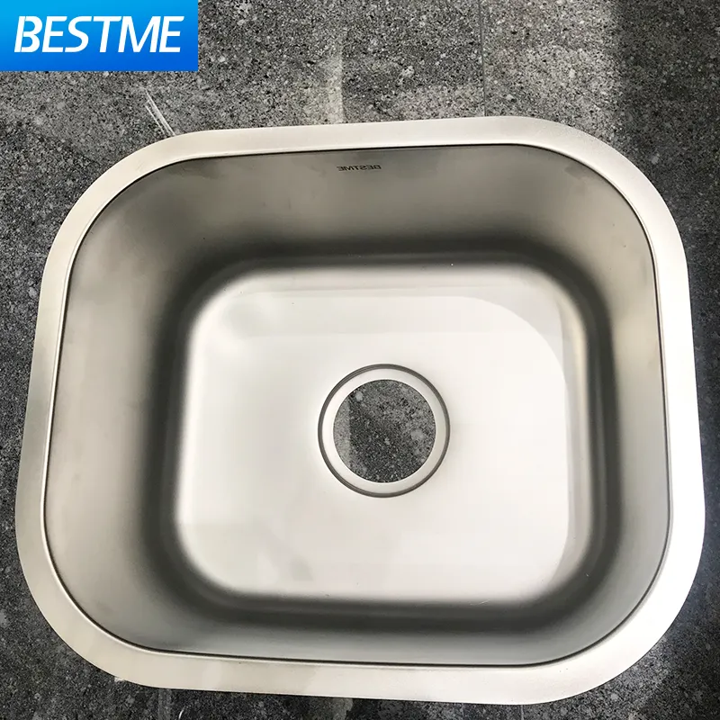 Export Stainless Steel single bowl vessel undermount kitchen sink