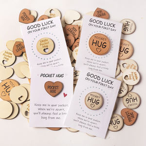 Jetons ronds personnalisés en bois, souvenirs de poche, rappels de poche, jetons en bois pour la famille, les amis, les collègues, cadeaux d'amour - Product Image 2