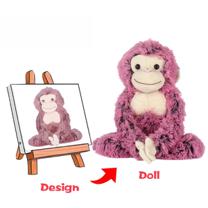 Jouets animaux personnalisés singe en peluche dessin animé ODM OEM - Product Image 1