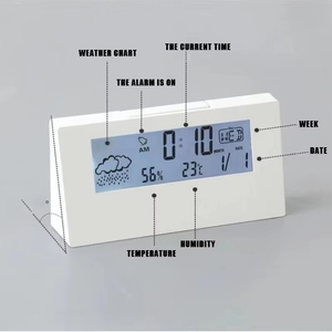 Reloj despertador electrónico multifuncional <span class=keywords><strong>LCD</strong></span>, calendarios, reloj Digital inteligente silencioso creativo Simple para niños, alarma electrónica creativa - Product Image 2