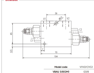 VBAU(OM) Doppelkreuz-Überdruck ventil mit <span class=keywords><strong>Pilot</strong></span>-Rückschlag ventil - Product Image 3