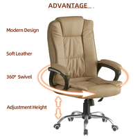 Silla de Oficina Ejecutiva con Respaldo Alto, Ergonómica, Giratoria, Ajustable, Silla de Escritorio para Gerentes con Reposabrazos