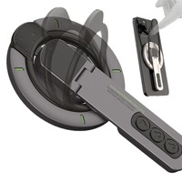 Support de téléphone magnétique pliable pour bureau, rotation à 360°, double face, flexible, en alliage d'aluminium