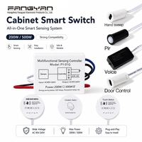 Interrupteur de porte à détecteur de mouvement haute tension AC 110V 220V pour meubles, armoires, placards, commande de porte simple, éclairage LED AC 200W
