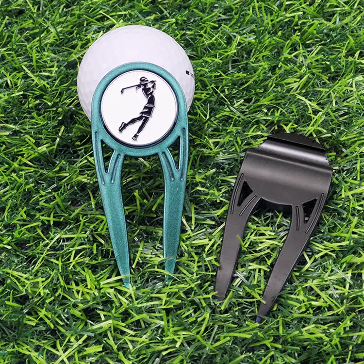 Tùy Chỉnh Hợp Kim Kẽm Có Thể Tháo Rời Trống Ball Marker Logo Set Và Quà Tặng Kim Loại Mở Chai Golf Divot Công Cụ Sửa Chữa Với 25 Mét Marker