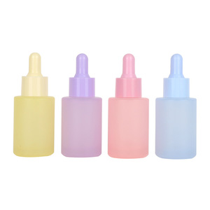 Vente chaude MLM – Bouteille pompe en verre dépoli 30 ml personnalisée OEM, flacon de sérum fond de teint coloré, emballage cosmétique, marque privée, vente en gros - Product Image 5