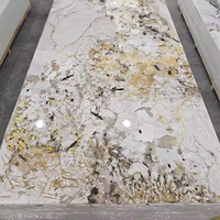 Panneau mural en PVC stratifié brillant, imperméable et ignifuge, effet marbre, pour la décoration intérieure d'hôtels - Vente en gros usine