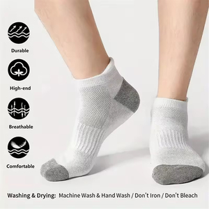 High Quality Men's Athletic Ankle <b>Socks</b> with Cushion Breathable Running Sports <b>Socks</b> - Product Image 6