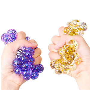 Pelota Antiestrés de Silicona Suave Personalizada, Juguete de Malla Colorida, Papel Elástico, Regalos para Fiestas Infantiles - Product Image 1