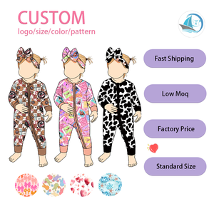 2026 Großhandel für Mädchen und Jungen: Maßgeschneiderte Neugeborenen-Babykleidung aus Bambus, Lässiger Zweiweg-Baby-Strampler - Product Image 4