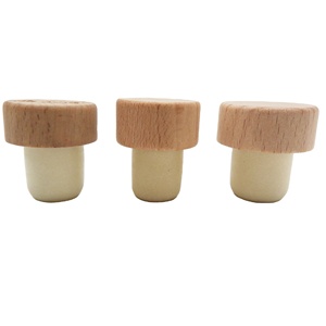 Tùy Chỉnh Gỗ Top Nút Chai Nút Chai T Nút Chai Cho Vodka/Rượu Chai 19.5Mm/22Mm Không Bị Rò Rỉ - Product Image 1